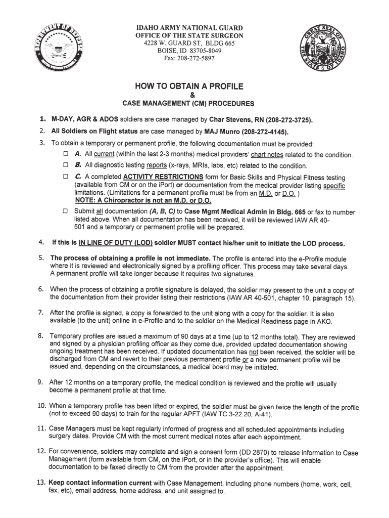 for Convenience, Soldiers May Complete and Sign a Consent Form DD 2870 to Inghro Idaho 2012-2024