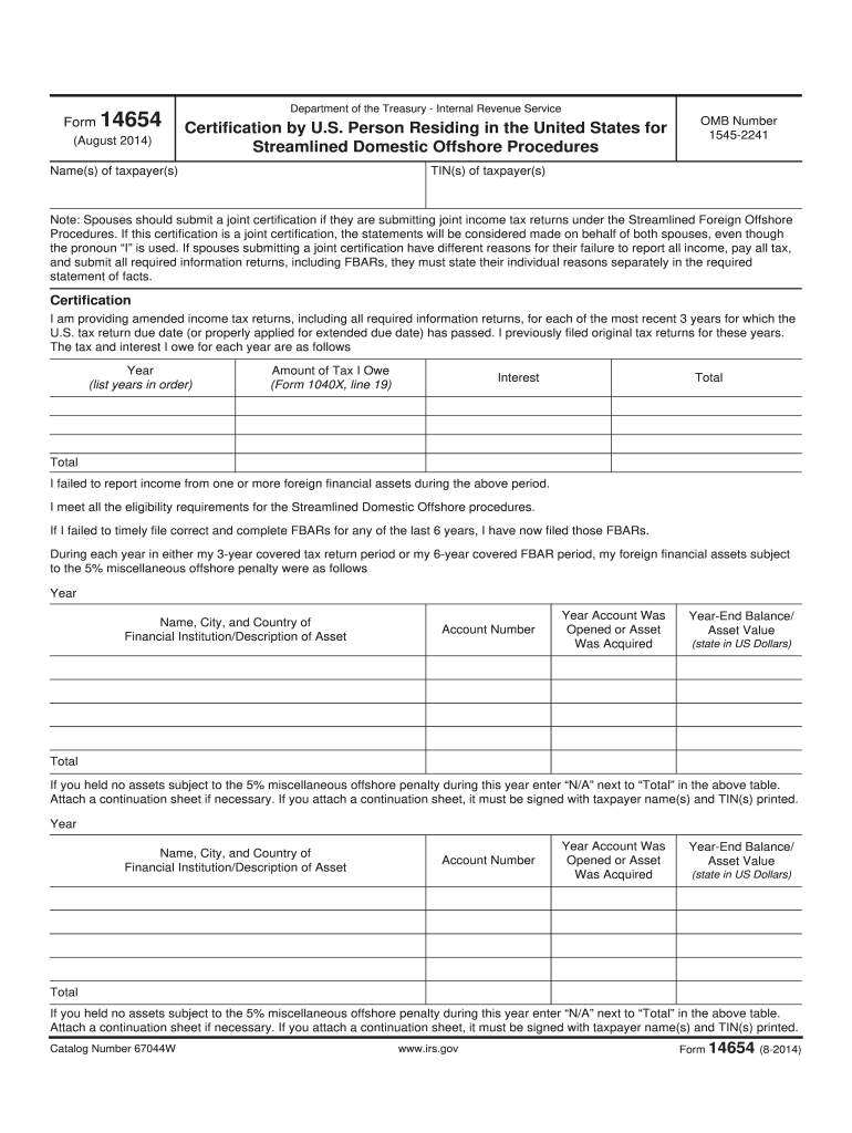  14654 Form 2014