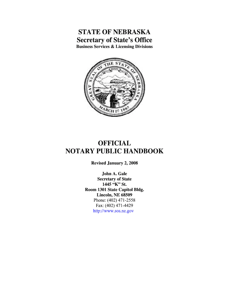 Nebraska Notary Test Study Guide  Form