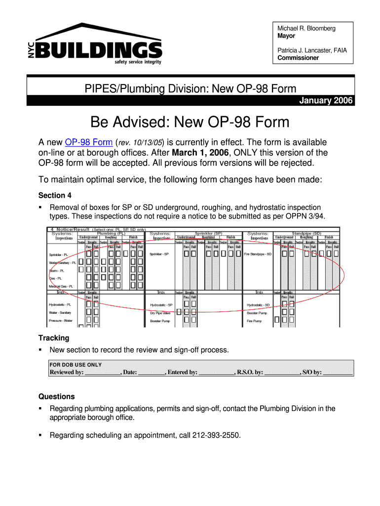 Get and Sign Op98 Form 2006-2022