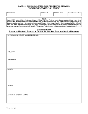 Oasas 819 Treatment Planning  Form