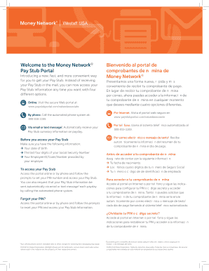 Money Network Pay Stub  Form