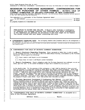 Addendum to Purchase Agreement  Form