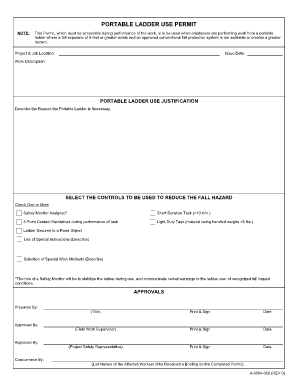 Ladder Permit Template  Form