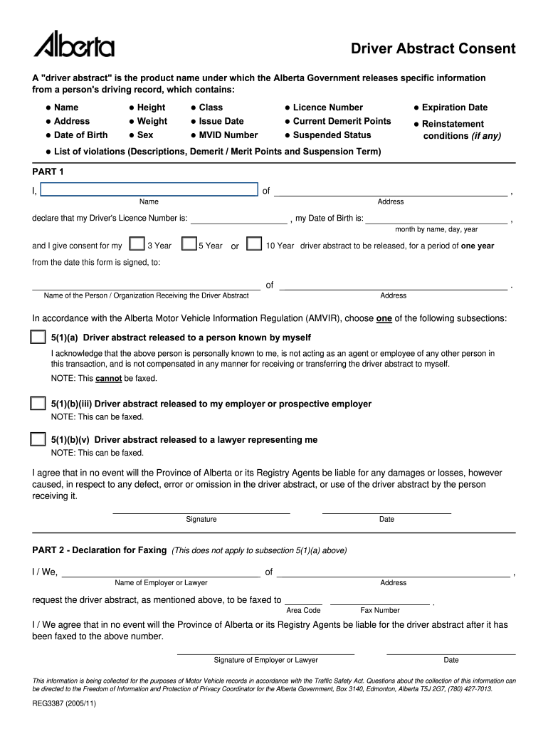  How to Edit Driver Abstract in Alberta 2005-2024