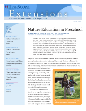 Nature Education in Preschool  Form