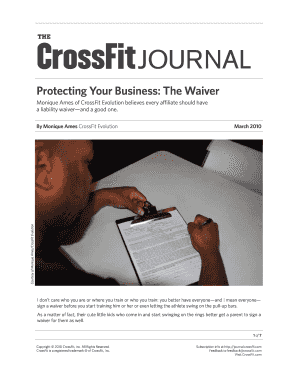 The Waiver CrossFit  Form