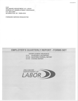 UC 8 Division of Unemployment Insurance Delaware Department  Form