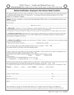 Nalc Fmla Form 1