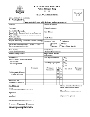 Download Visa Kit Generations Visa Services  Form