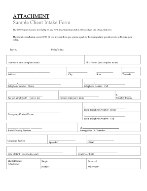 Attachment Form Samples