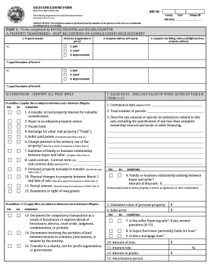 SALES DISCLOSURE FORM State Form 46021 R76 08 Co Hendricks in