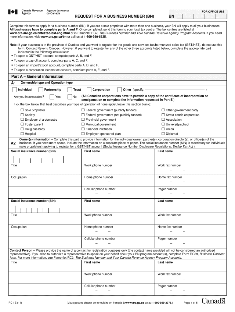  Rc1 Fillable  Form 2011