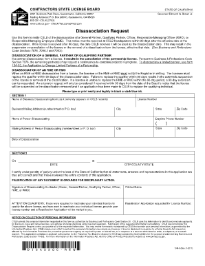 Cslb Disassociation Form