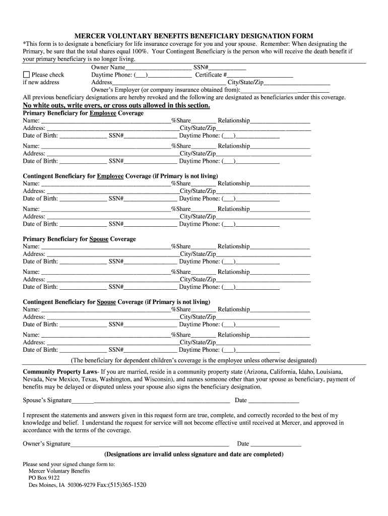 Get and Sign Mercer Consumer Forms