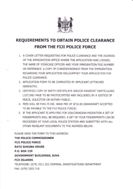 Police Clearance Form Fiji PDF