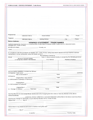 FORM 231 H 690 VEHIFIED STATEMENT Kossuth County Co Kossuth Ia