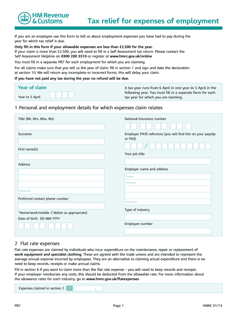 P87 Form