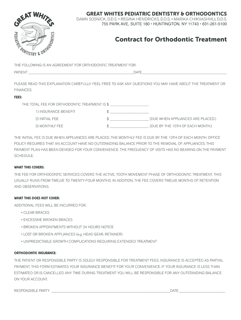 Ortho Contract  Form