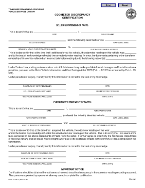 Tn Odometer Discrepancy  Form