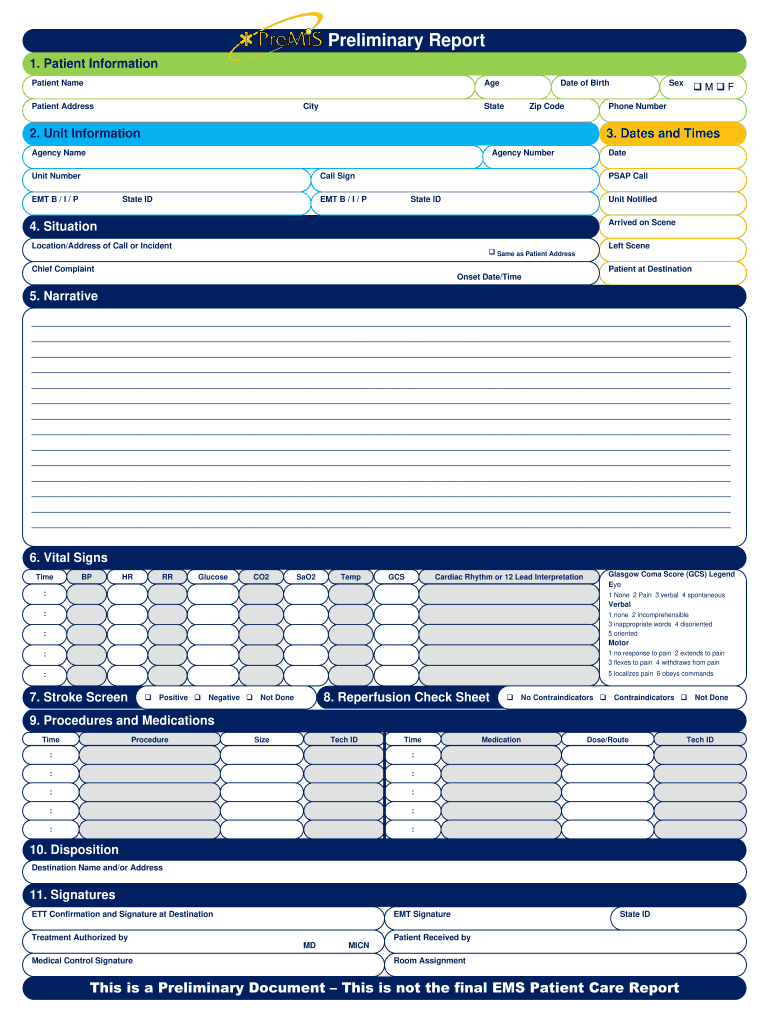 Jt610 Preliminary Report  Form