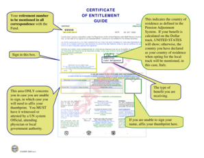 Unjspf Certificate of Entitlement  Form
