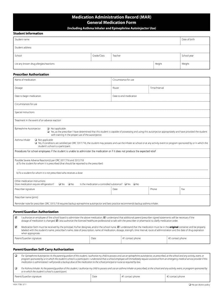 How to Fill Out a Mar  Form