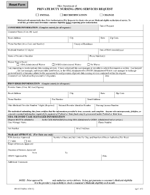 Ohio Medicaid Application PDF  Form