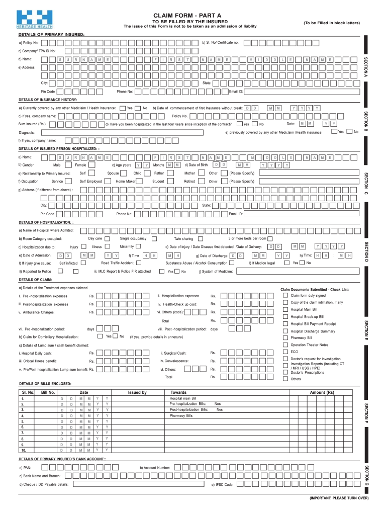 Heritage Tpa  Form