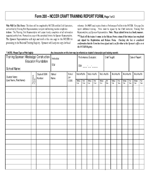 Nccer Forms