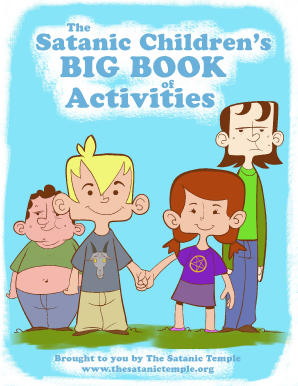 The Satanic Children&amp;#39;s Big Book of Activities the Satanic Temple  Form