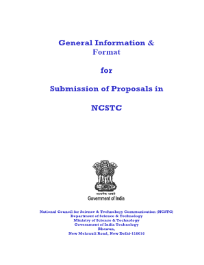 Ncstc Project Proposal Format