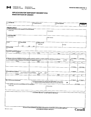 canada tourist application form