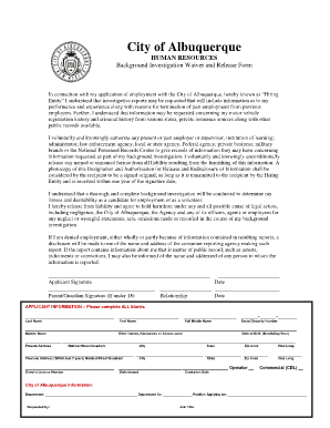 Waiver and Release Forms for Employees Back Ground Checks