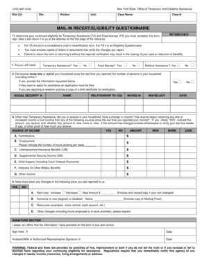  Mail in Recertification Eligibility Questionnaire 2006