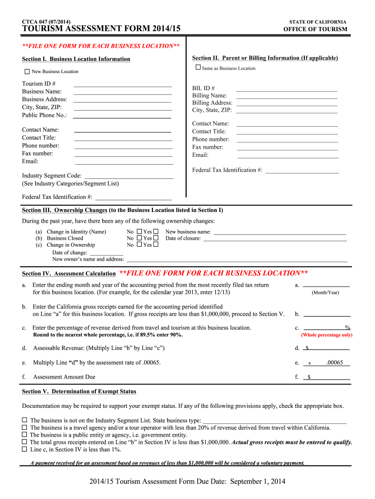 new tourism forms