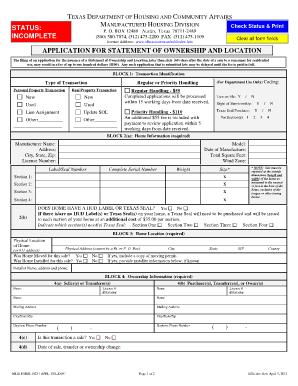  Application for Statement of Ownership 2018-2024