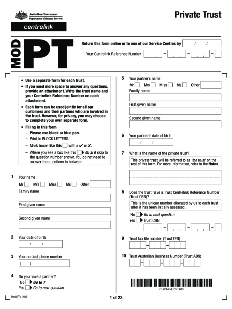 Mod Pt Form