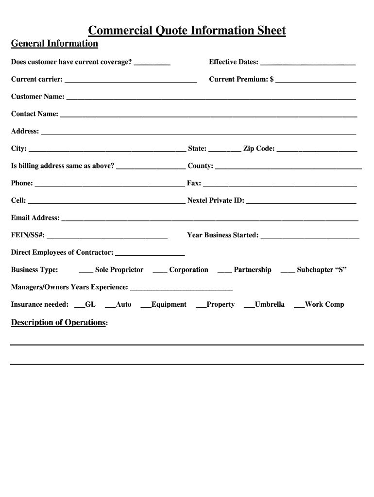 Group Information Form