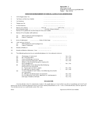 Echs Claim Status  Form