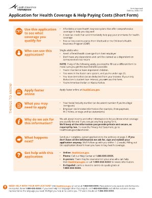 Health Insurance Exchange Application Form for ObamaCare Facts