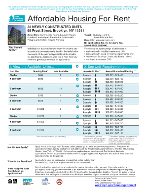 Senior Low Income Housing Form