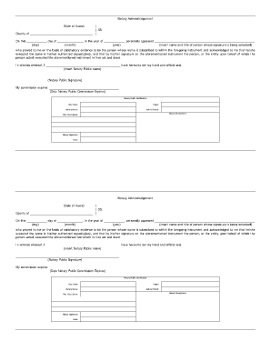 Notary Certification Form Hawaii