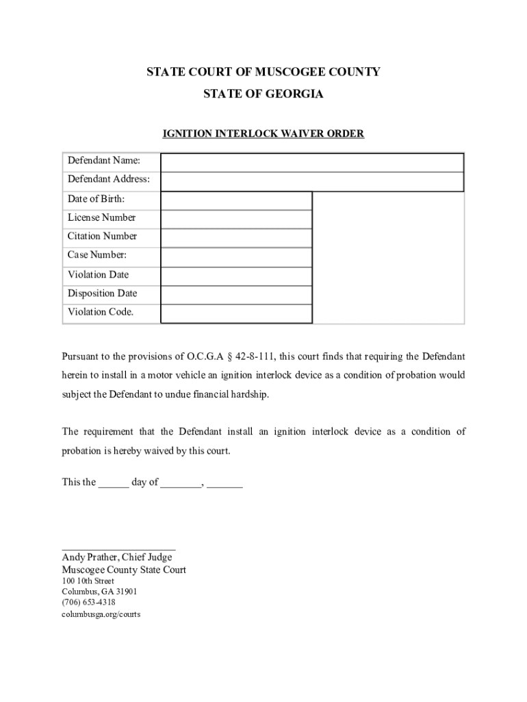 Interlock Waiver Form