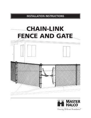 Chain Link Fence Installation Guide PDF  Form