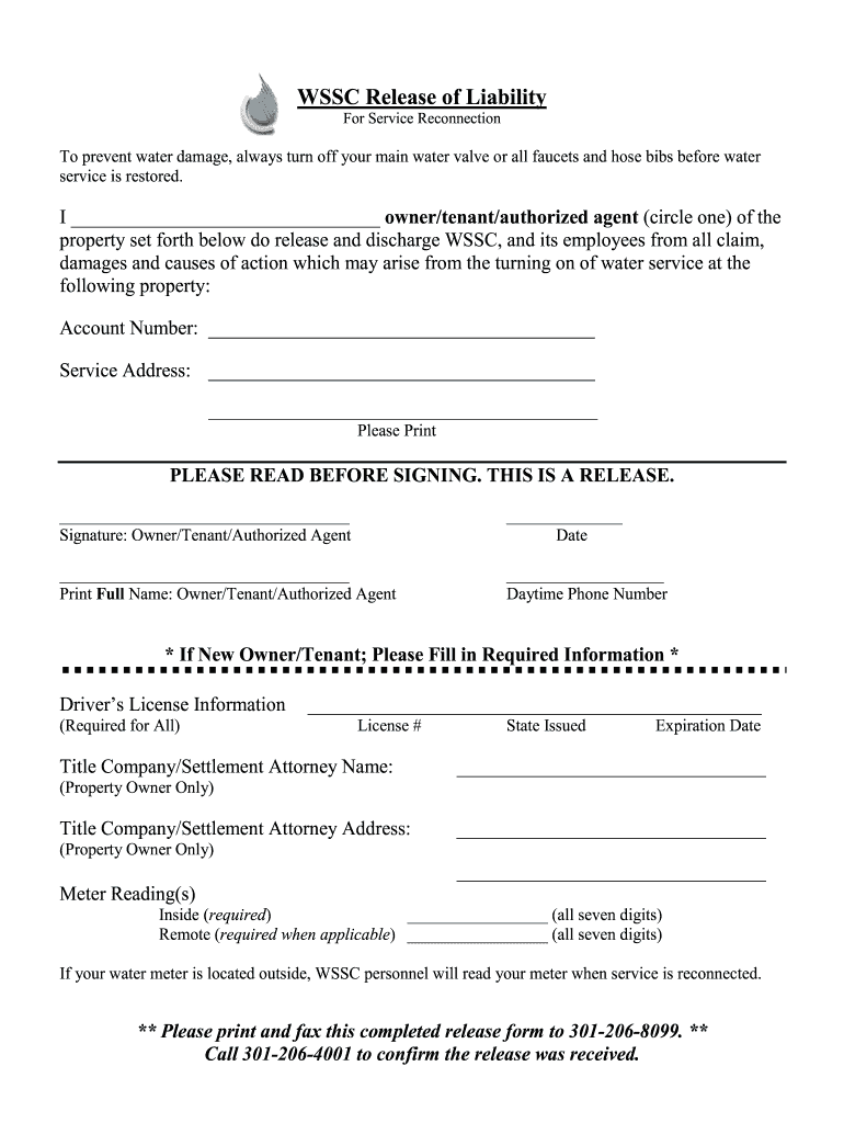 Tree Cutting Liability Form