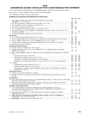 Dgr Checklist  Form