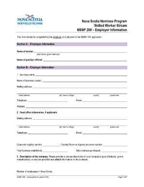 Nsnp 200  Form