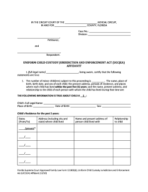 Affidavit of Corroborating Witness  Form