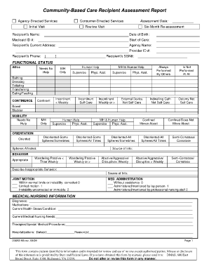  Community Based Care Recipient Assessment Report 2009-2024